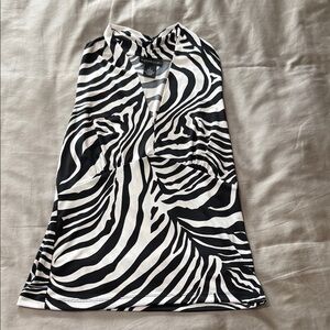 Rafaella Zebra Print Sleeveless Top size small